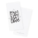 Peace, Joy, Love Christmas Kitchen Tea Towel