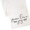 Peace Love Joy Cotton Canvas Table Runner