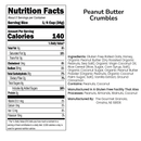 Peanut Butter Crumbles | 2.4 oz | Gluten, Dairy, & Soy Free | The Gourmet Granola