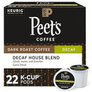 Peet's DECAF House Blend K-Cups, Medium Roast – 24 Count