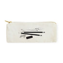 Stationery Graphic Cotton Canvas Pencil Case and Travel Pouch