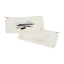 Stationery Graphic Cotton Canvas Pencil Case and Travel Pouch