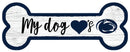 Penn State Nittany Lions Football Dog Bone White Wooden Sign