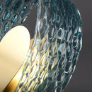 Petal Blue Glass Chandelier