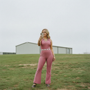 Petite Fit Hyper Pink Shimmer Collared Sleeveless Jumpsuit [Sizes SM-1X]