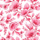 Modish Pink Floral Wallpaper Vogue High-Quality