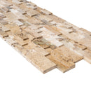 Philadelphia Ledger 3D Panel 6"x24" Natural Travertine Wall Tile - Full Truckload Honed profile view