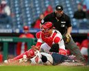 JT Realmuto Play at the Plate Philadelphia Phillies 8" x 10" Baseball Photo