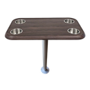 RV Side Tables | RV End Tables - Table Set - 6" Flush Mount Floor Plate / Anti Wobble, Cocktail Design (6 colors)