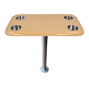 RV Side Tables | RV End Tables - Table Set - 6" Flush Mount Floor Plate / Anti Wobble, Cocktail Design (6 colors)