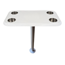 RV Side Tables | RV End Tables - Table Set - 6" Flush Mount Floor Plate / Anti Wobble, Cocktail Design (6 colors)