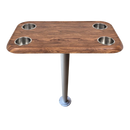 RV Side Tables | RV End Tables - Table Set - 6" Flush Mount Floor Plate / Anti Wobble, Cocktail Design (6 colors)