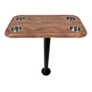 RV Side Tables | RV End Tables - Table Set - 6" Flush Mount Floor Plate / Anti Wobble, Cocktail Design (6 colors)
