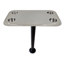 RV Side Tables | RV End Tables - Table Set - 6" Flush Mount Floor Plate / Anti Wobble, Cocktail Design (6 colors)