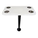 RV Side Tables | RV End Tables - Table Set - 6" Flush Mount Floor Plate / Anti Wobble, Cocktail Design (6 colors)