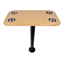 RV Side Tables | RV End Tables - Table Set - 6" Flush Mount Floor Plate / Anti Wobble, Cocktail Design (6 colors)