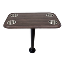 RV Side Tables | RV End Tables - Table Set - 6" Flush Mount Floor Plate / Anti Wobble, Cocktail Design (6 colors)