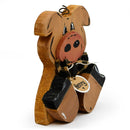 Henry The Pig Rustic Wooden Decoration | 7" x 7" | The Painted Attic
