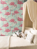 Pink Flamingo Wallpaper Removable Wallpaper
