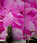 Pink Flowers Floral Wallpaper Mural.
