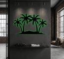 Palm Trees Metal Wall Art – Tropical Beach Home & Outdoor Decor