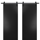 Planum 0010 Black Matte Double Barn Door | Black Rail