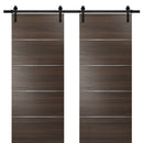 Planum 0020 Chocolate Ash Double Barn Door | Black Rail
