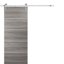 Planum 0020 Ginger Ash Barn Door and Silver Finish Rail