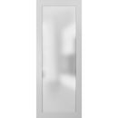 Planum 2102 White Silk Barn Door Slab with Frosted Glass