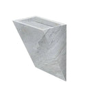 Turkish Polar White Marble Handcrafted Triangle Wall Mounted Bathroom Sink 12x18