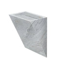 Polar White Marble Designer Triangle Sink Wall-mount Bathroom Sink (W)12" (L)18" (H)24" product shot