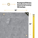16’ x 20’ Heavy Duty Poly Tarp 10 mil, 6 oz - Black & Silver