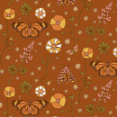 Poppy Please Wallpaper, rust