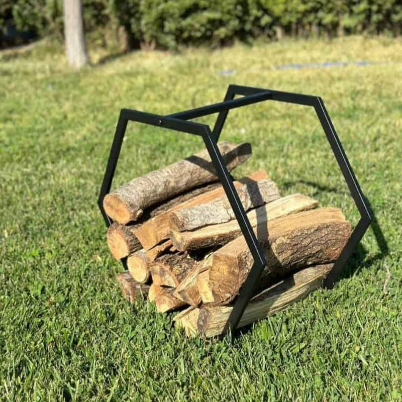 Portable Hexagonal Shaped Firewood Rack