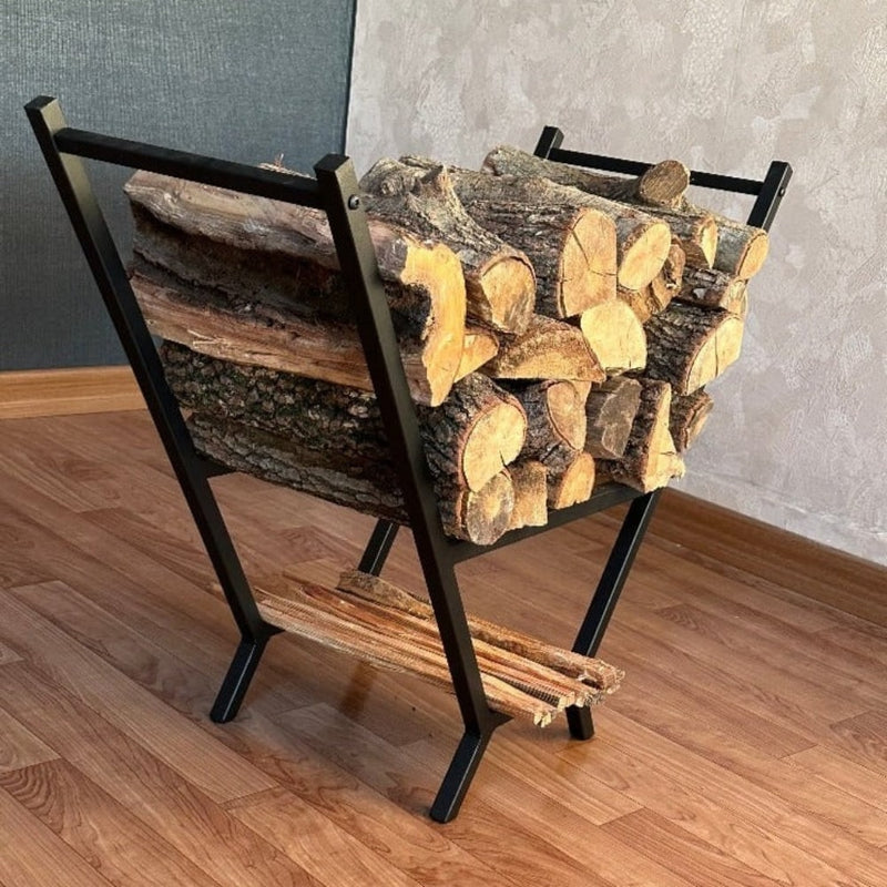 Portable V Shaped Metal Wood Rack