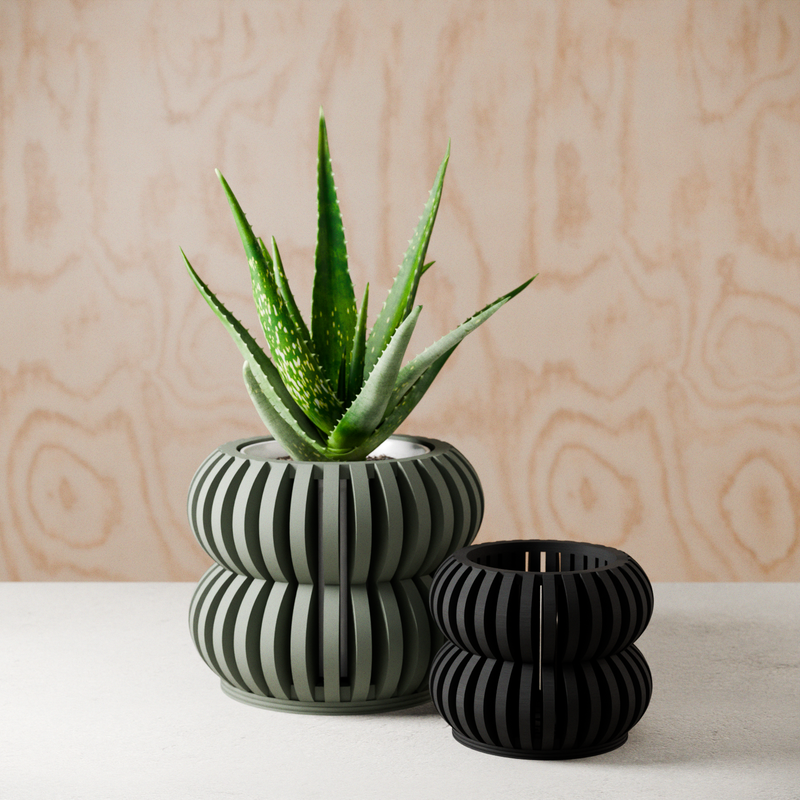 plant pot with bubbles Planter DOUBLE BUBBLES 9
