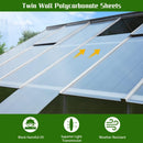 [10X10FT] Premium Outdoor Aluminum Walk-In Greenhouse With Polycarbonate Panels & Sliding Doors (94638275)