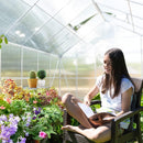 [10X10FT] Premium Outdoor Aluminum Walk-In Greenhouse With Polycarbonate Panels & Sliding Doors (94638275)