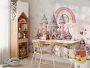 Enchanting Unicorn Princess Castle Wallpaper Mural