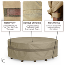 Patio Conversation Set Cover For Round Table 104"Dia. X 31"H Classic Taupe