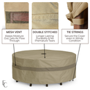 Patio Set Cover For Square or Round Table 70"Dia./L x 30"H Classic Taupe