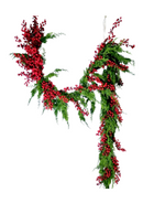 9ft Cedar and Red Berry Garland - Ship by 9/30/2026