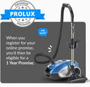 Prolux Tritan Canister Vacuum with Sealed HEPA Filtration and 12 Amp Motor