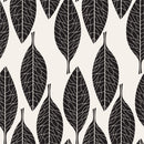 Black Leaves Pattern Wallpaper