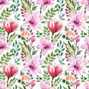 Stylish Pink Flowers Wallpaper Fashionable High-Quality