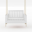 Amish Casual Rockford Daybed Swing Package with Included Cushions, Lounge, Pure White Paint