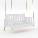 Amish Casual Rockford Daybed Swing Package with Included Cushions, Sofa, Pure White Paint