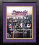 NHL Hockey Photo Picture Frame Kit - Los Angeles Kings (Purple Matting, Yellow Trim)