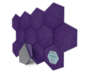 Hexagon Polyester Acoustic Panels - 12 Pack | Eco-Friendly Sound Absorption | Easy Peel & Stick Installation