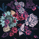 Modish Dark Flowers Wallpaper Fashionable